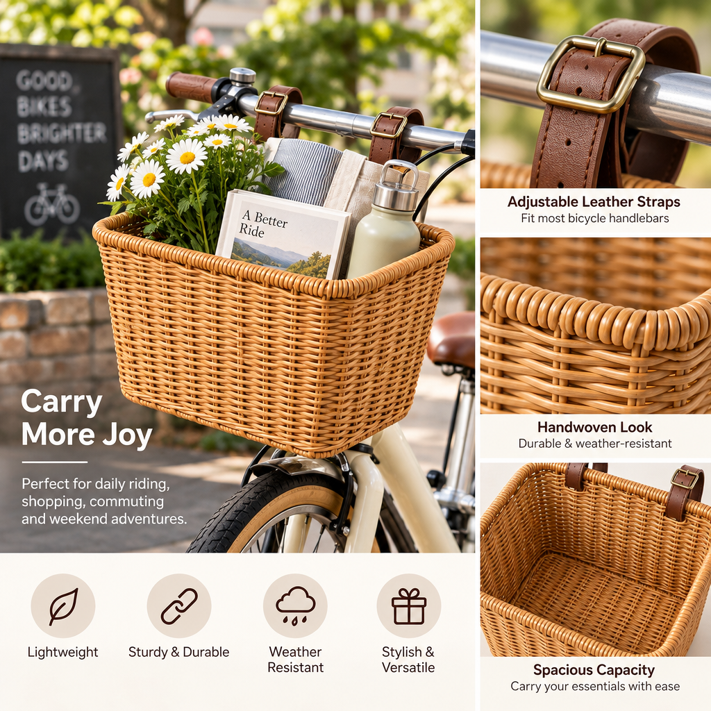 Classic Woven Bike Basket