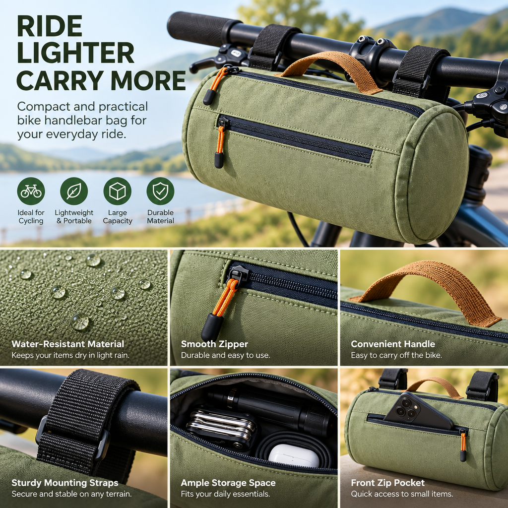 Canvas Handlebar Bag